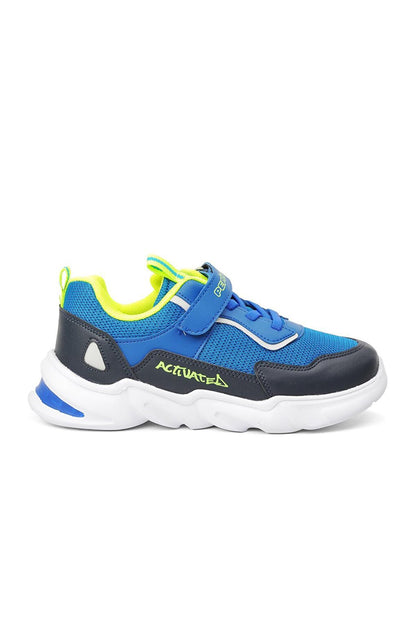 1249-F Sax Navy Blue Yellow Children's Sports Shoes