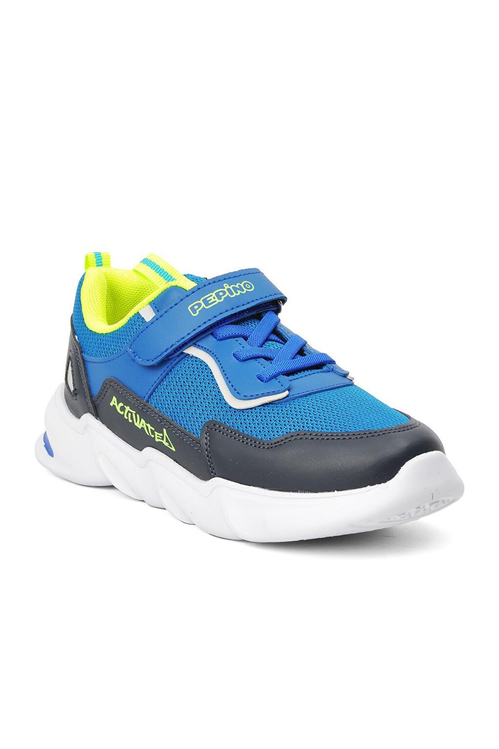 1249-F Sax Navy Blue Yellow Children's Sports Shoes