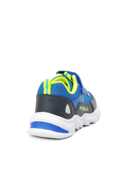 1249-F Sax Navy Blue Yellow Children's Sports Shoes