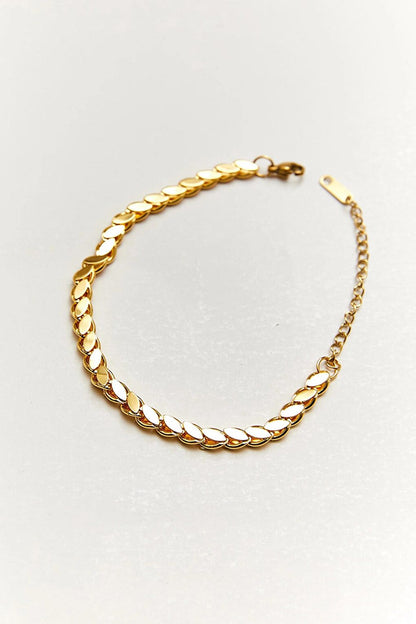 Women's Accessory Steel Barley Chain Bracelet