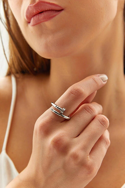 Women's Accessory Steel Brand Nail Ring