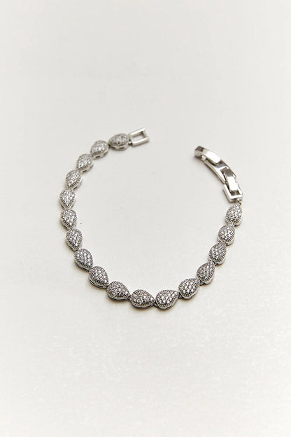 Women's Accessory Steel Drop Stone Bracelet