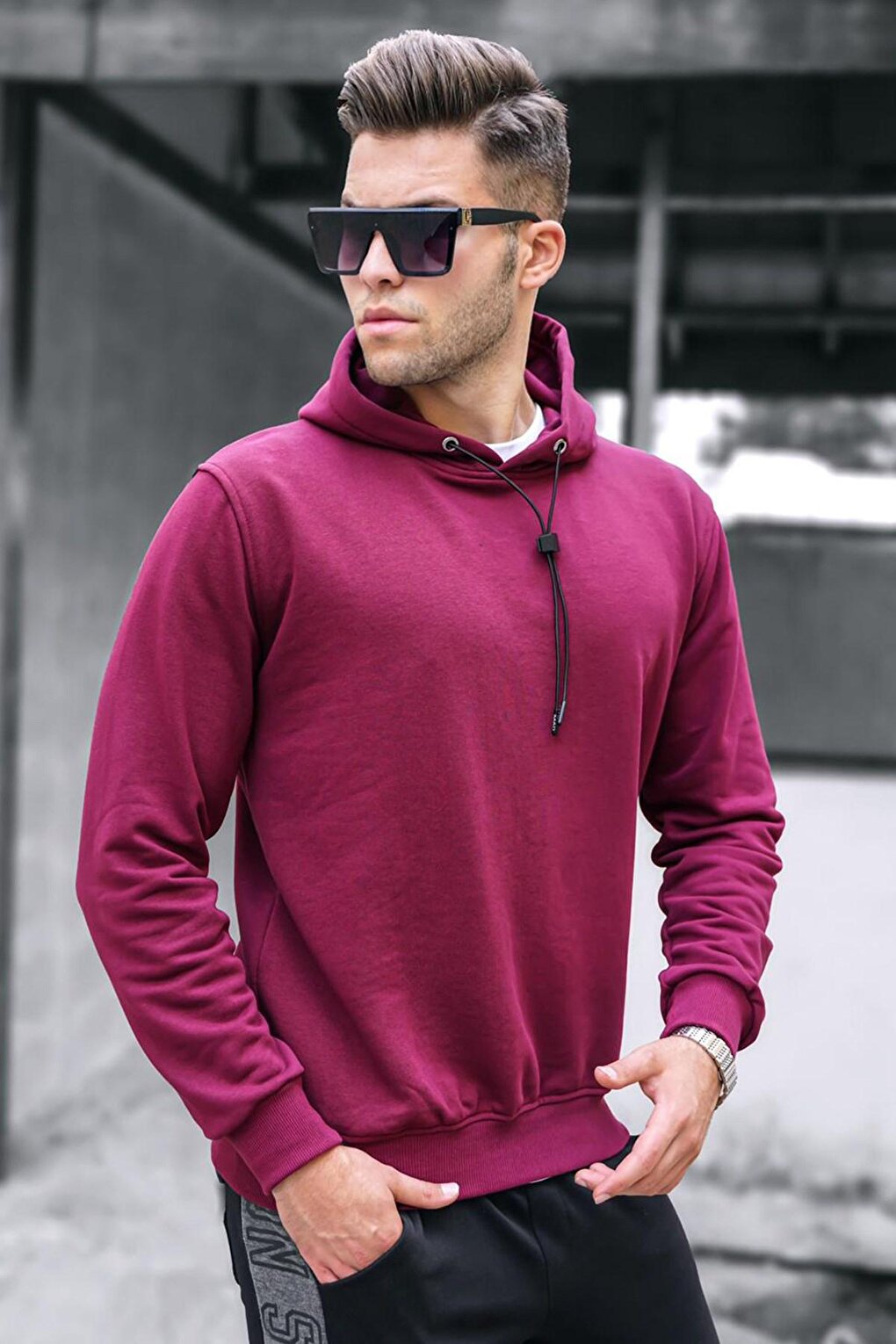 Claret Red Men's Sweatshirt 5334