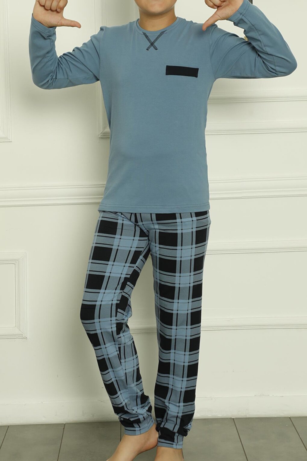 Boy's Pajama Set Long Sleeve Cotton Lycra