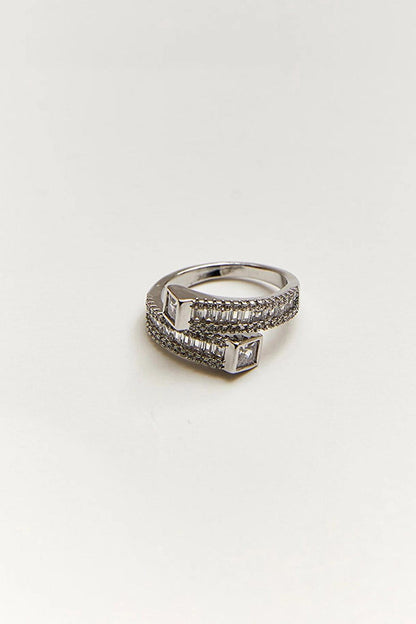 Women's Accessory Steel Stone Ring