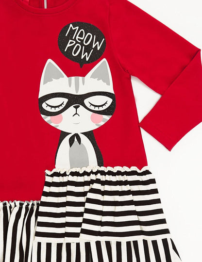 Meow Pow Girl's Dress