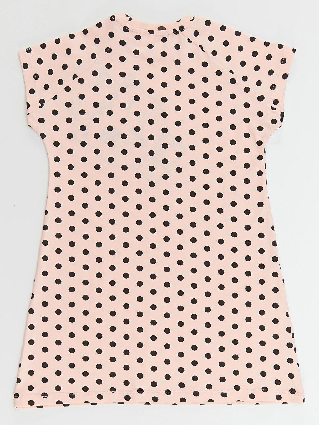 White Cat Girl Polka Dot Pink Dress