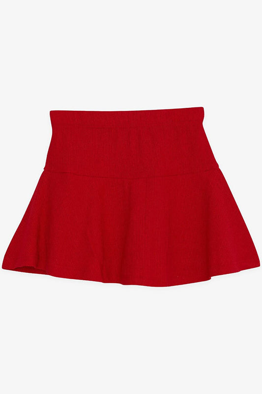 Girl's Shorts Skirt Basic Red (6-12 Years)