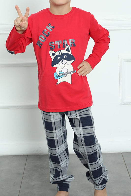 Boy's Pajama Set Long Sleeve Cotton Lycra