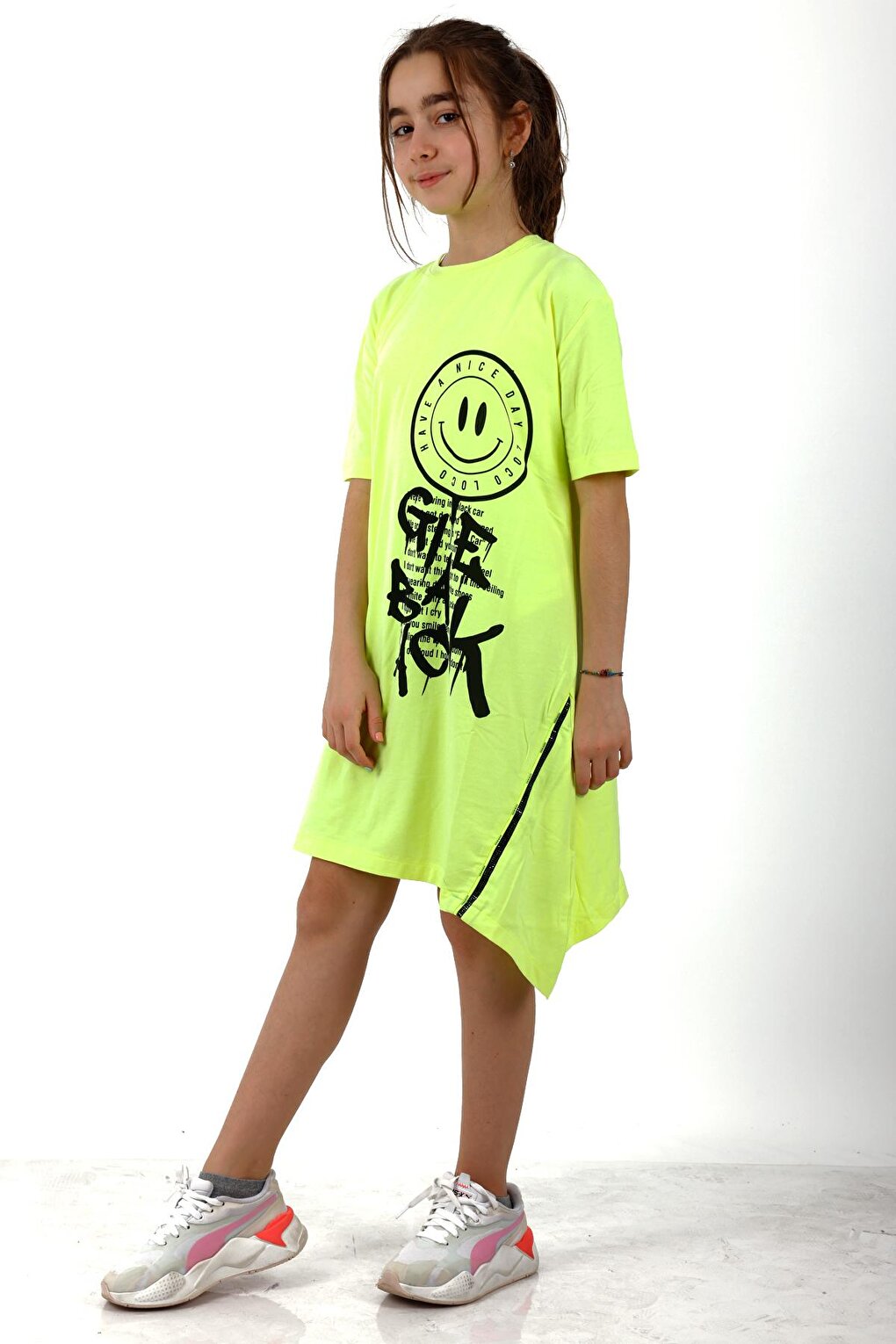 Girl's Smile Printed Tunic Dress 10-15 Years 13950