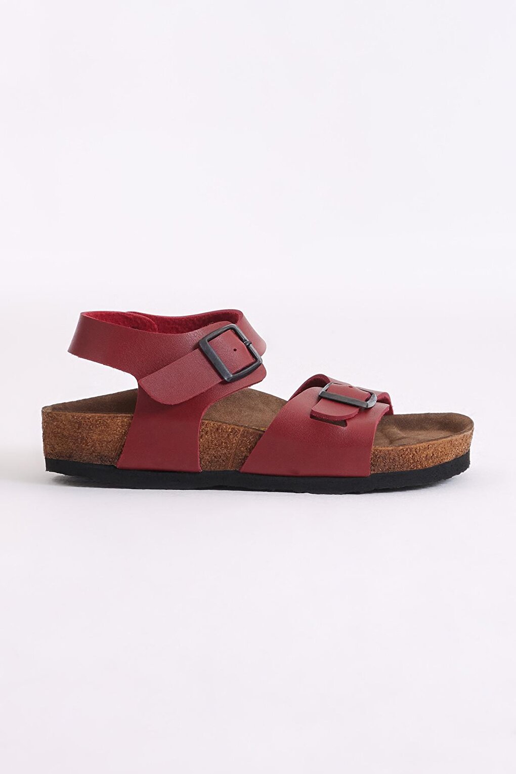 Children's Unisex Red Comfortable Poly Sole Double Buckle Sandals