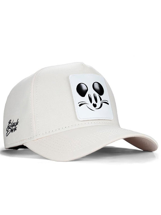 V1 Baseball Mouse - Unisex Beige Hat (Cap) with 1 Code Logo