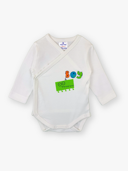 Envelope Collar Long Sleeve Baby Boy 2 Piece Set