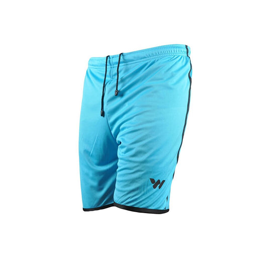 20202 Turquoise-Black Polyester Men's Sports Shorts