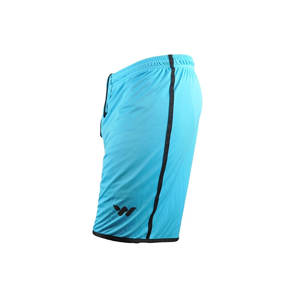 20202 Turquoise-Black Polyester Men's Sports Shorts