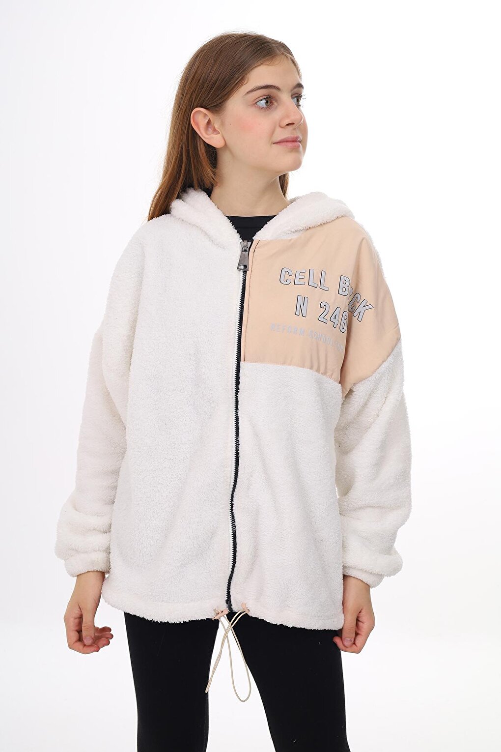 Girl Welsoft Blocked Hooded Jacket 10-14 Years Lx303