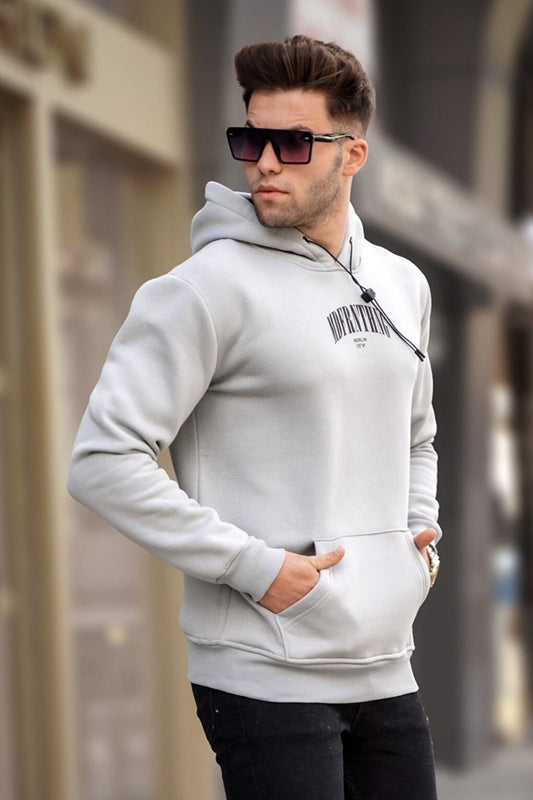 Dyed Gray Hooded Sweatshirt 5331