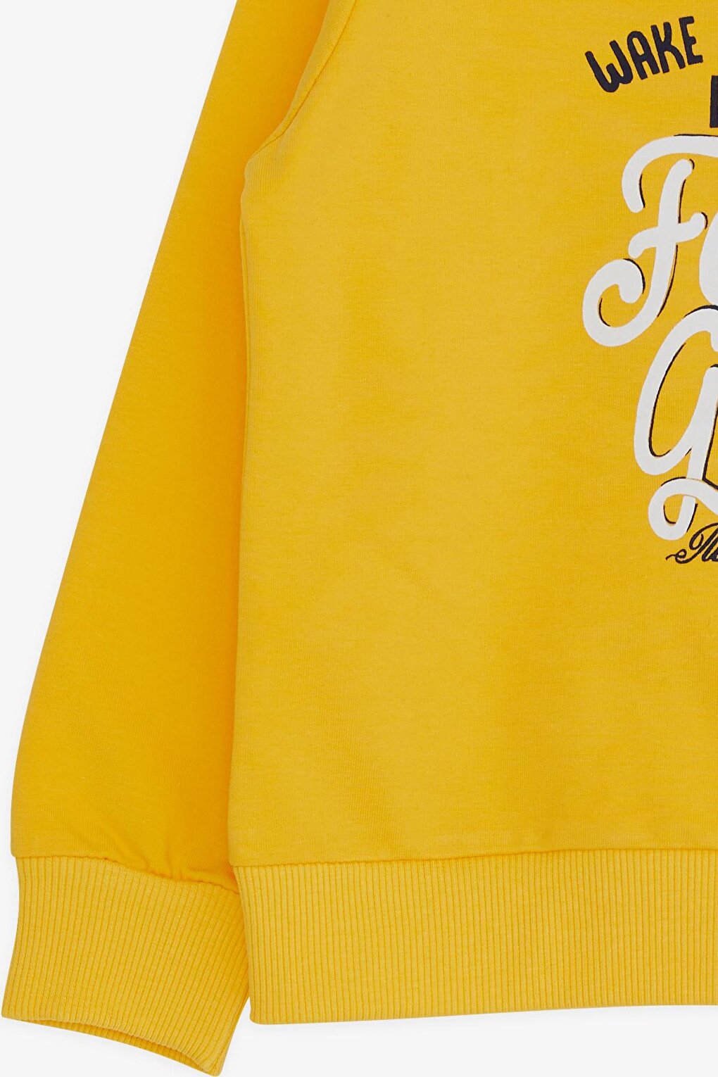 Boy's Sweatshirt Text Printed Yellow (Age 2-4)