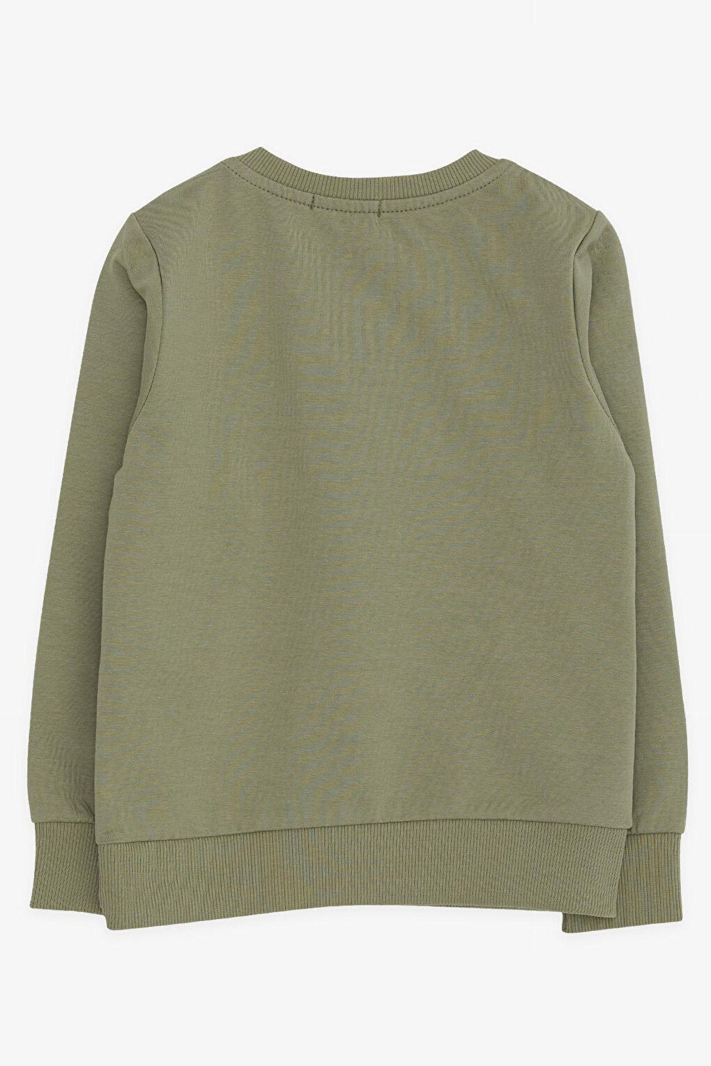 Boy's Sweatshirt Text Printed Khaki Green (Age 2-6)