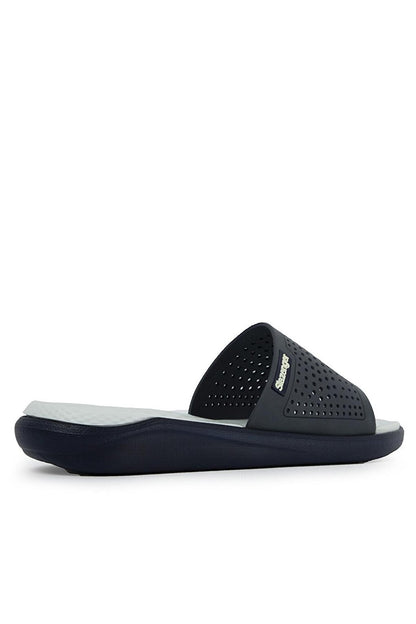 OLEGRO Men's Slippers Navy Blue / White