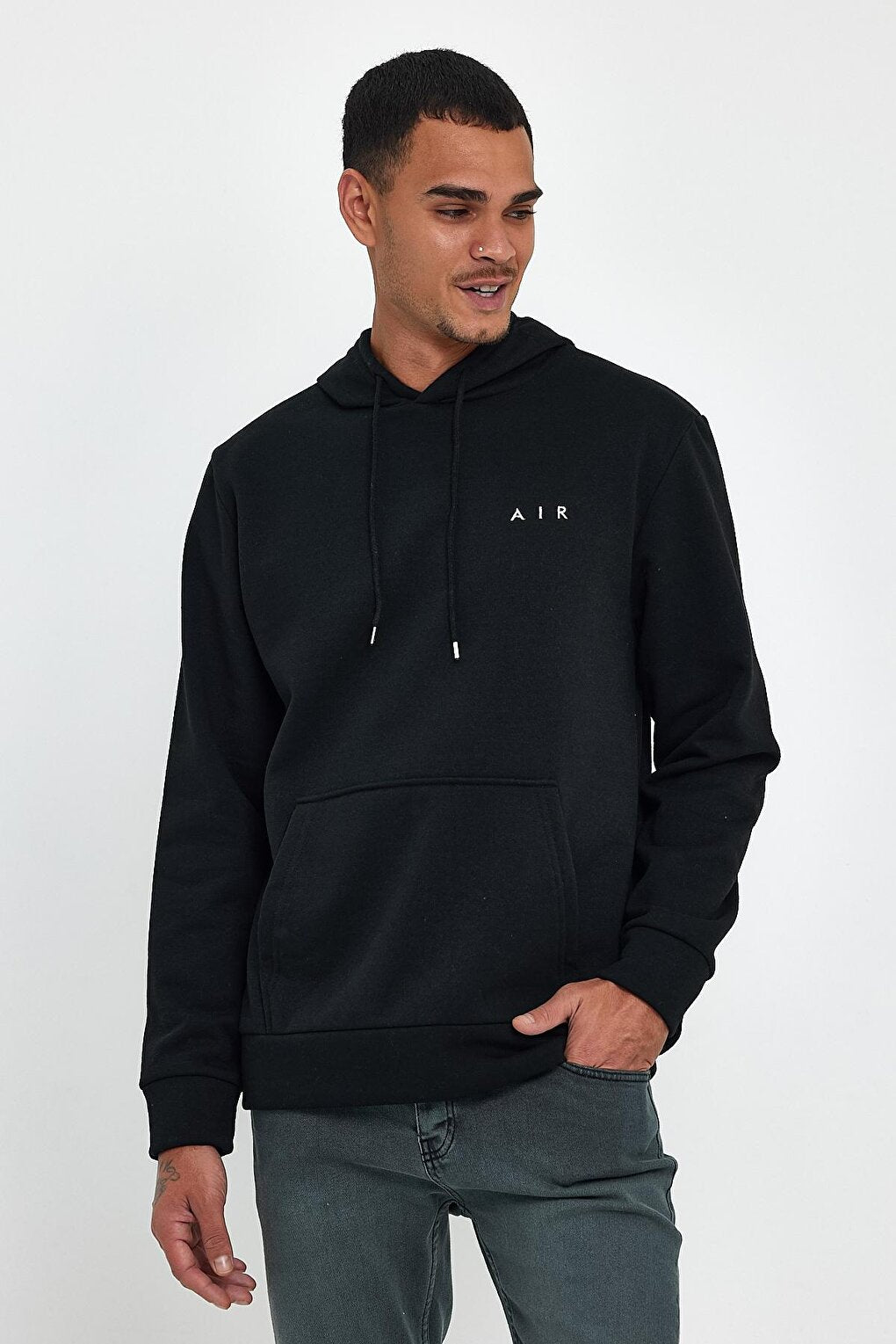 Men's Hooded Comfortable In-mold Fleece 3 thread Thick Air Embroidered Sweatshirt spr24sw07