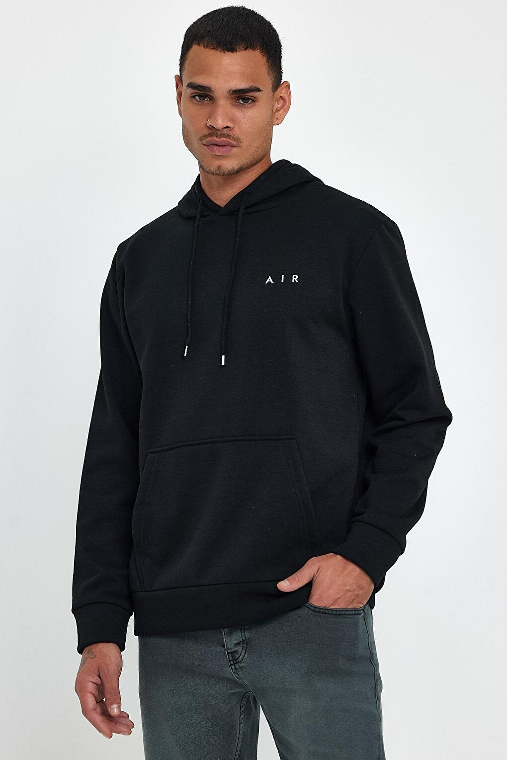 Men's Hooded Comfortable In-mold Fleece 3 thread Thick Air Embroidered Sweatshirt spr24sw07