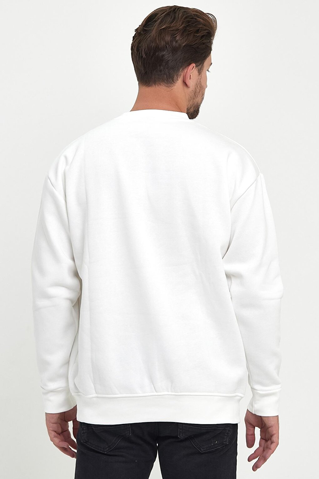 3 Thread Raised Crew Neck Men's Sweatshirt