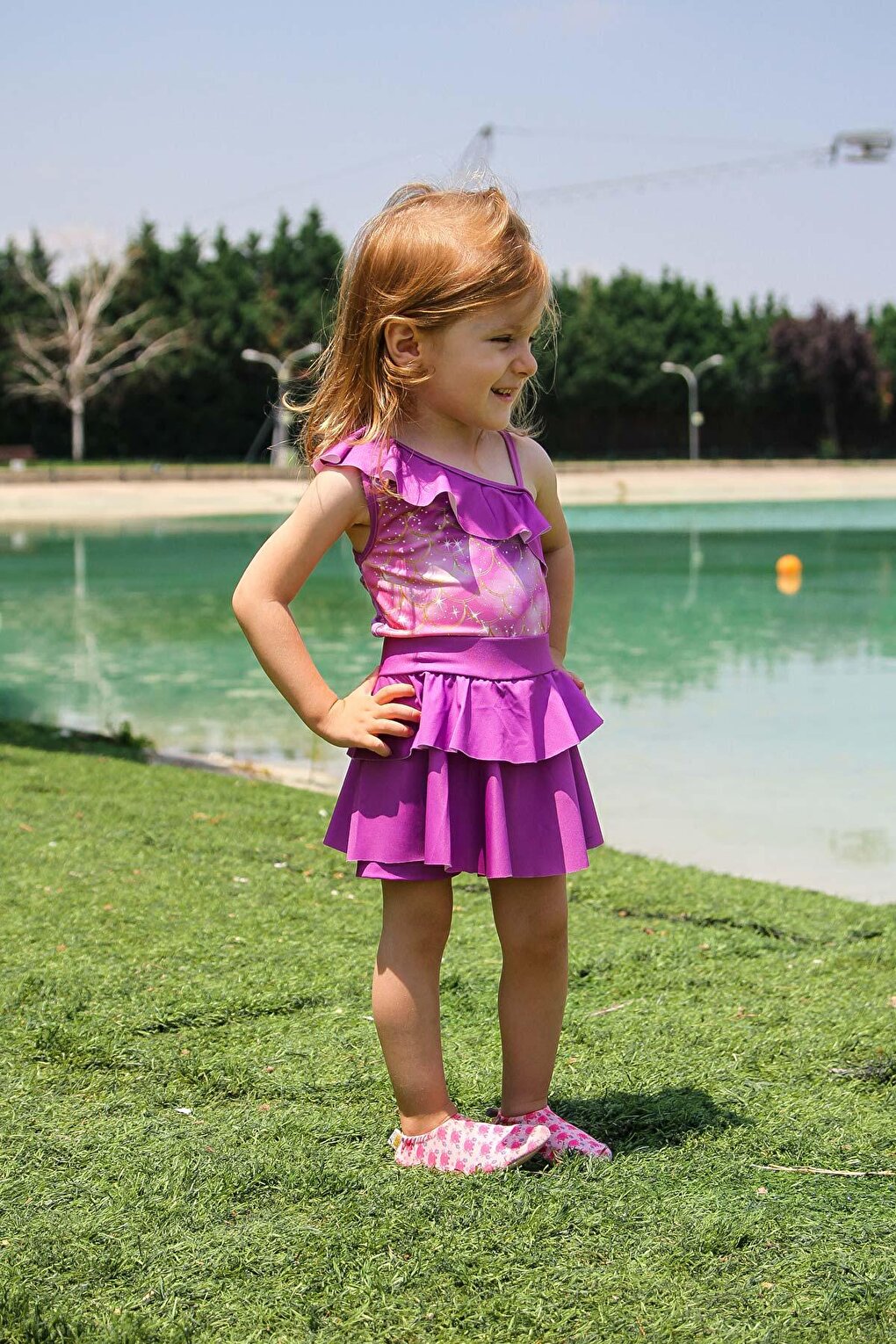 Purple Girl's Swimsuit K2207