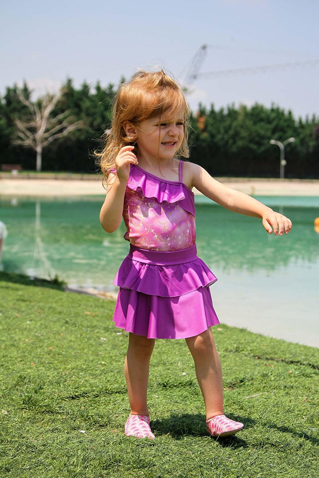 Purple Girl's Swimsuit K2207