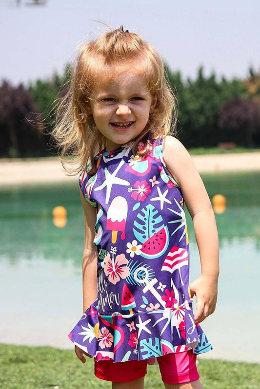 Fuchsia Girl's Swimsuit K2208