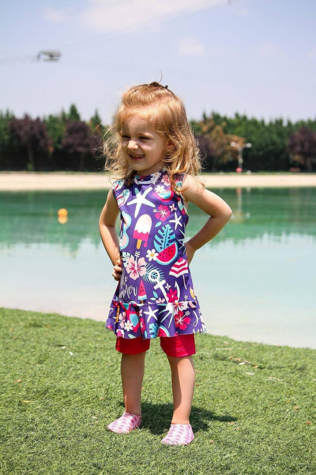 Fuchsia Girl's Swimsuit K2208