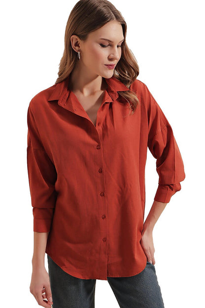 Oversize Long Basic Women's Shirt