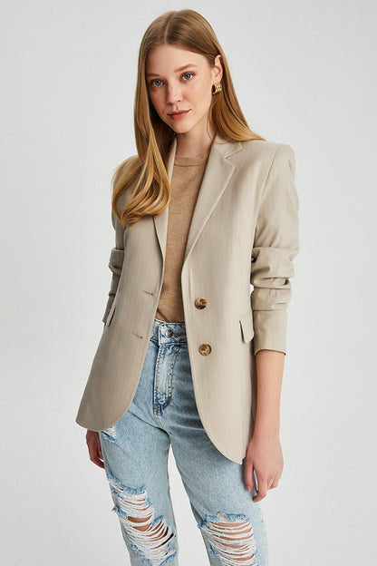 Women's Stripe Detail Blazer Jacket