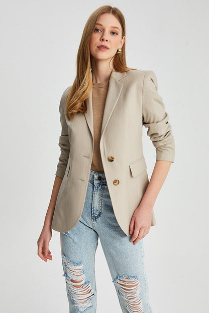 Women's Stripe Detail Blazer Jacket