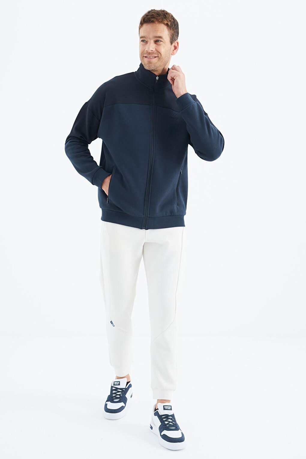 Indigo Zippered Men's Sweatshirt - 88314