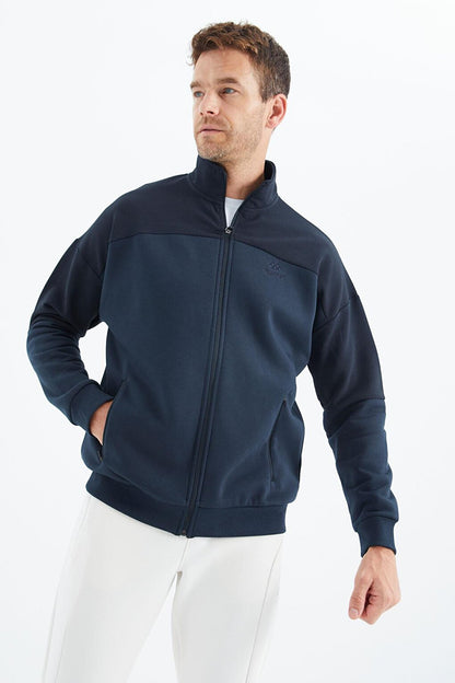 Indigo Zippered Men's Sweatshirt - 88314