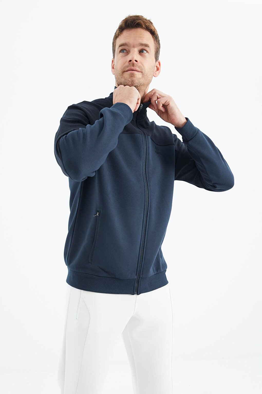 Indigo Zippered Men's Sweatshirt - 88314