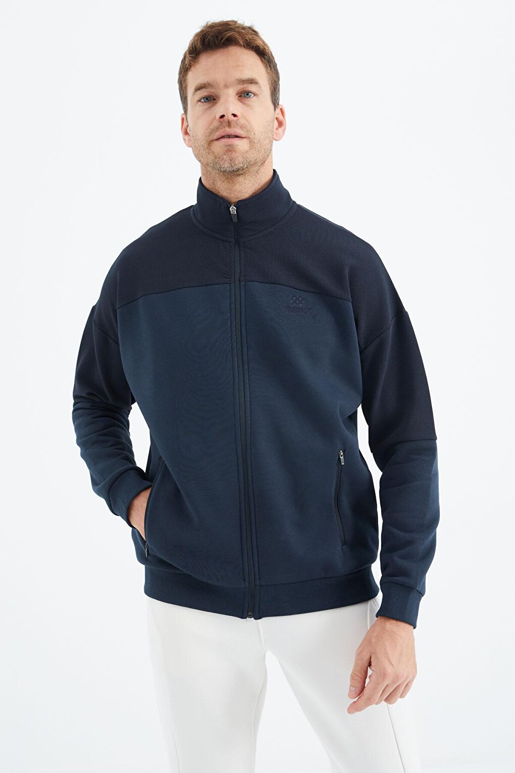 Indigo Zippered Men's Sweatshirt - 88314