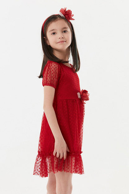 Polka Dot Tulle Crown Girls Dress