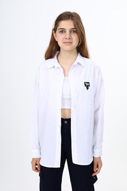 Girl's School Style Shirt 9-14 Years Lx260