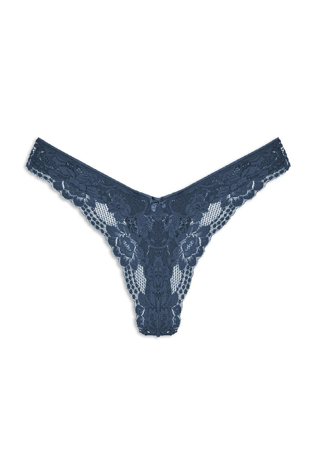 Lace High Waist Women's Thong Panties Set of 3