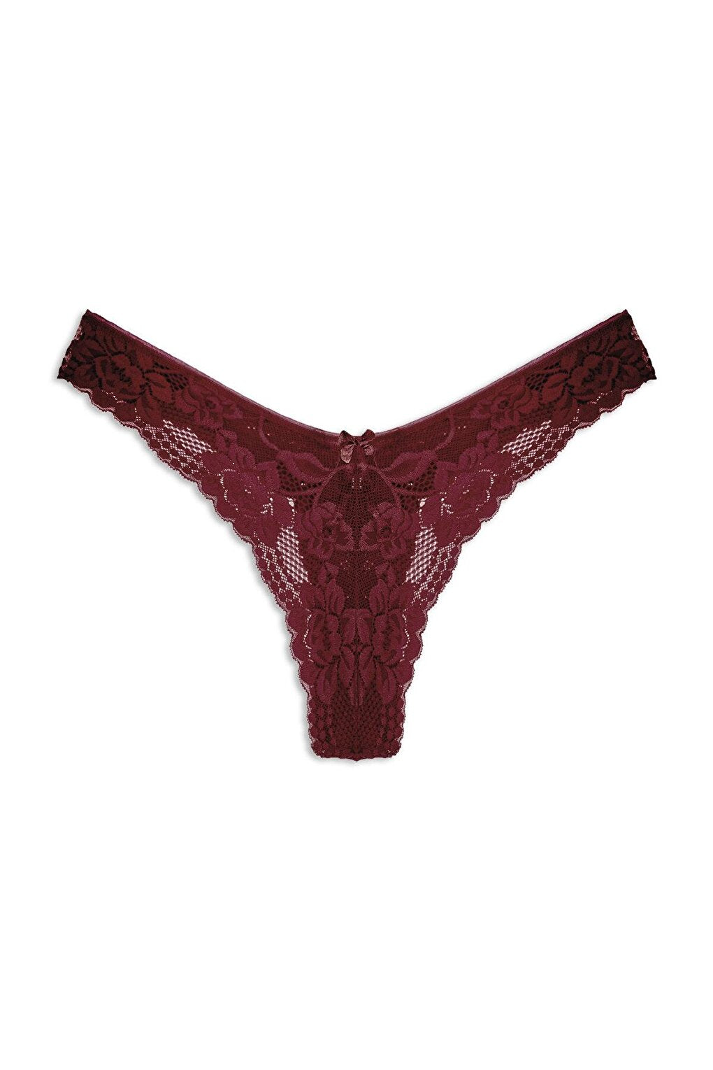 Lace High Waist Women's Thong Panties Set of 3