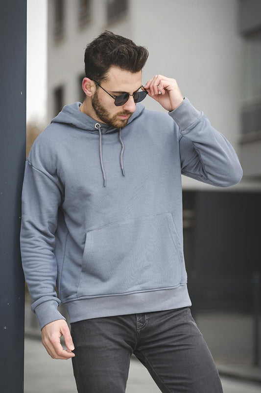 Three Thread Without Raising Oversize Basic Men's Sweatshirt