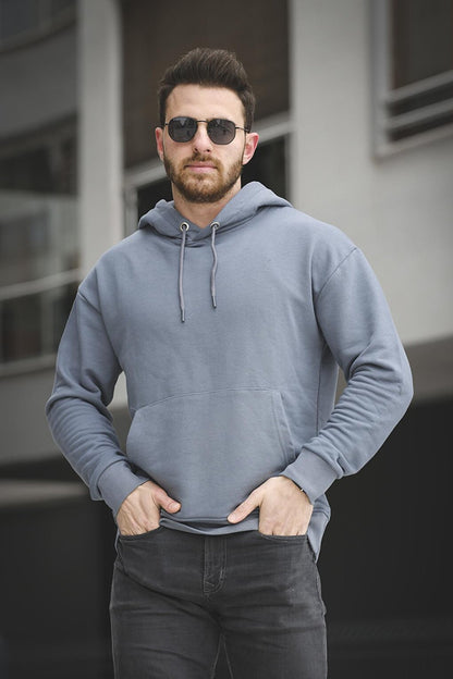 Three Thread Without Raising Oversize Basic Men's Sweatshirt