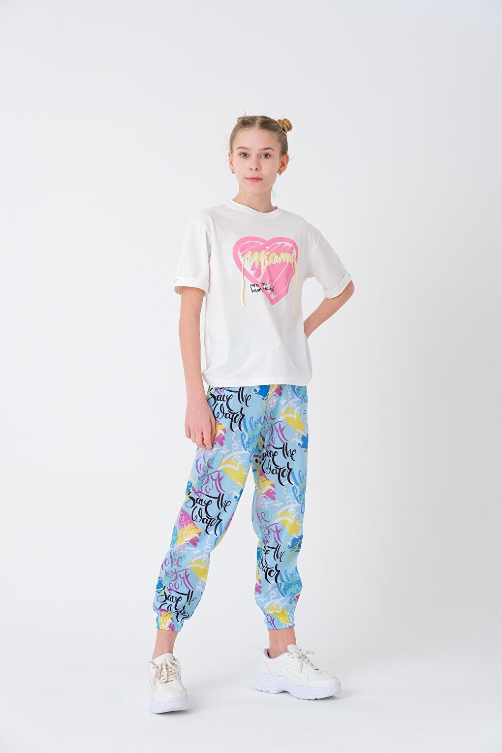 Girl's Heart Printed T-Shirt 8-14 Years