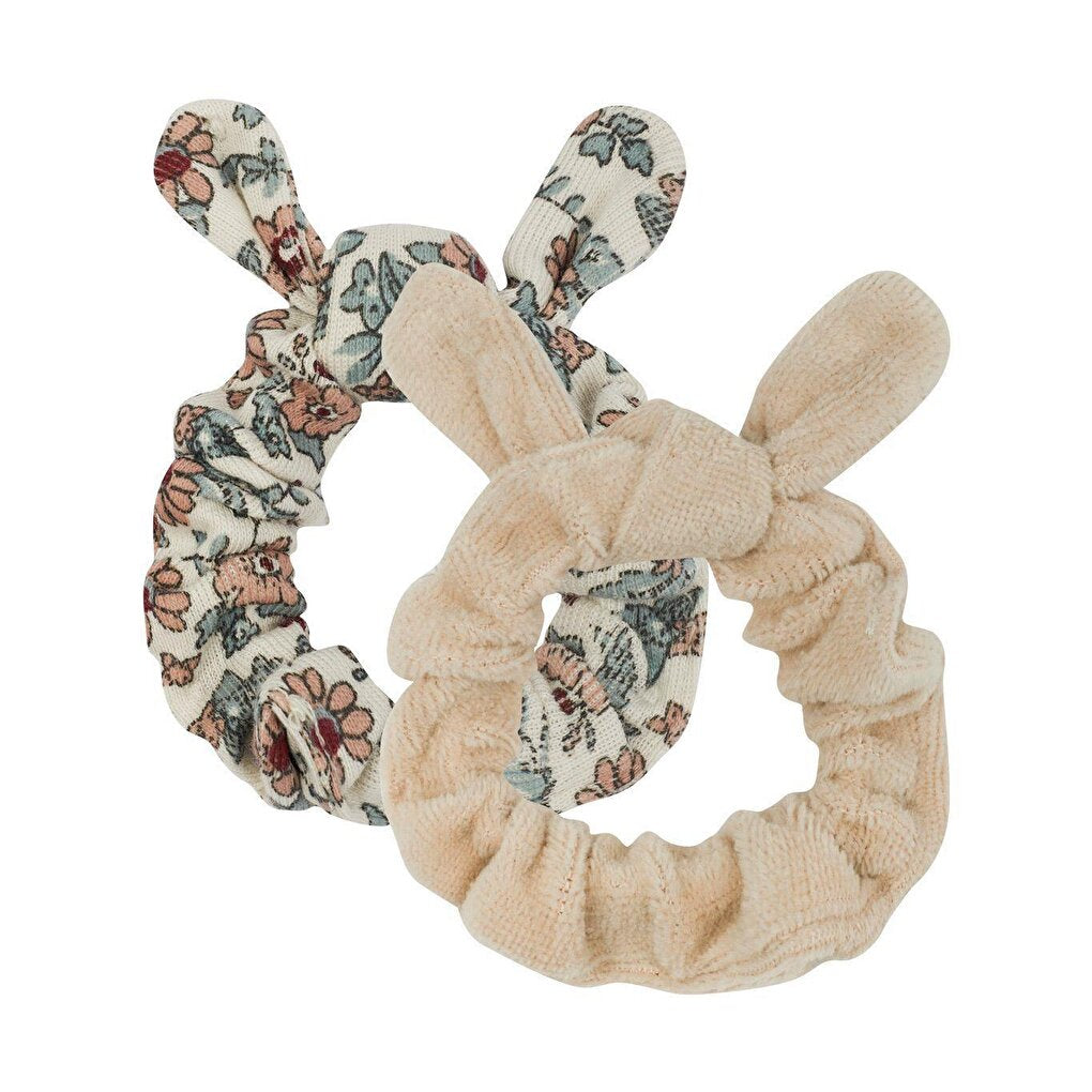 Beige Velvet / Winter Flowers Buckle Double Pack