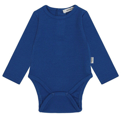 Saks Blue Ribbed Bodysuit Baby Set