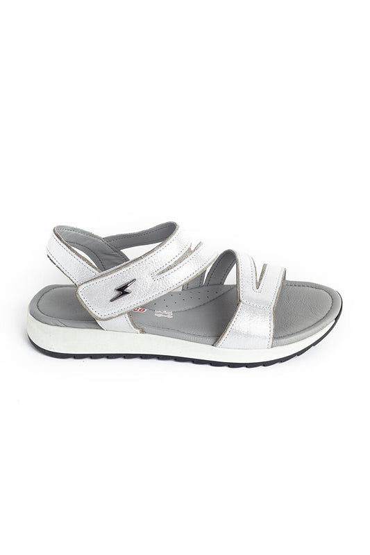 Girl's White Leather healthy Supported Children's Sandals