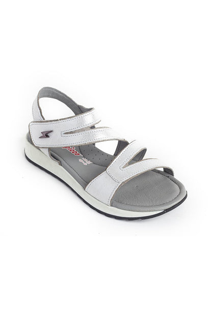 Girl's White Leather healthy Supported Children's Sandals