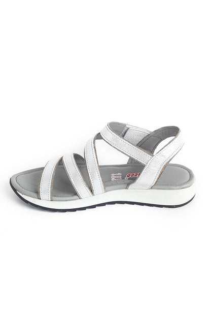 Girl's White Leather healthy Supported Children's Sandals